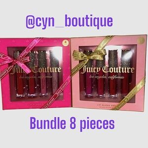 🔹️Juicy Couture  8 Piece Lip Gloss Sets Bundle - Pink and Red Shades (2 Boxes )